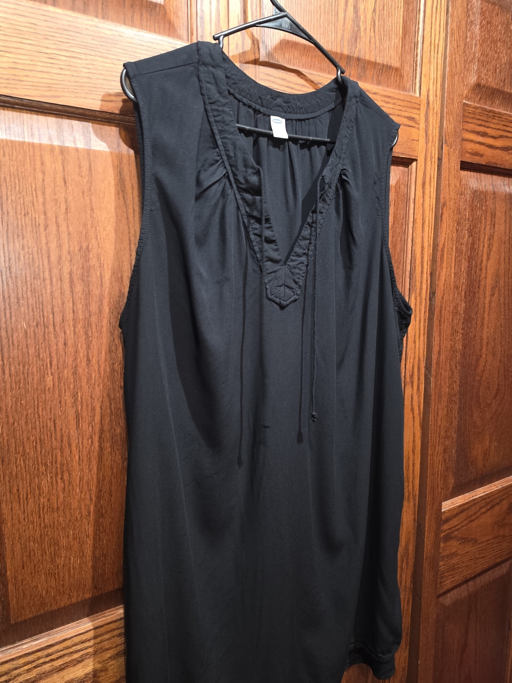 Old Navy Black Dress XXL 100% Rayon Sleeveless Knee Length Casual Summer